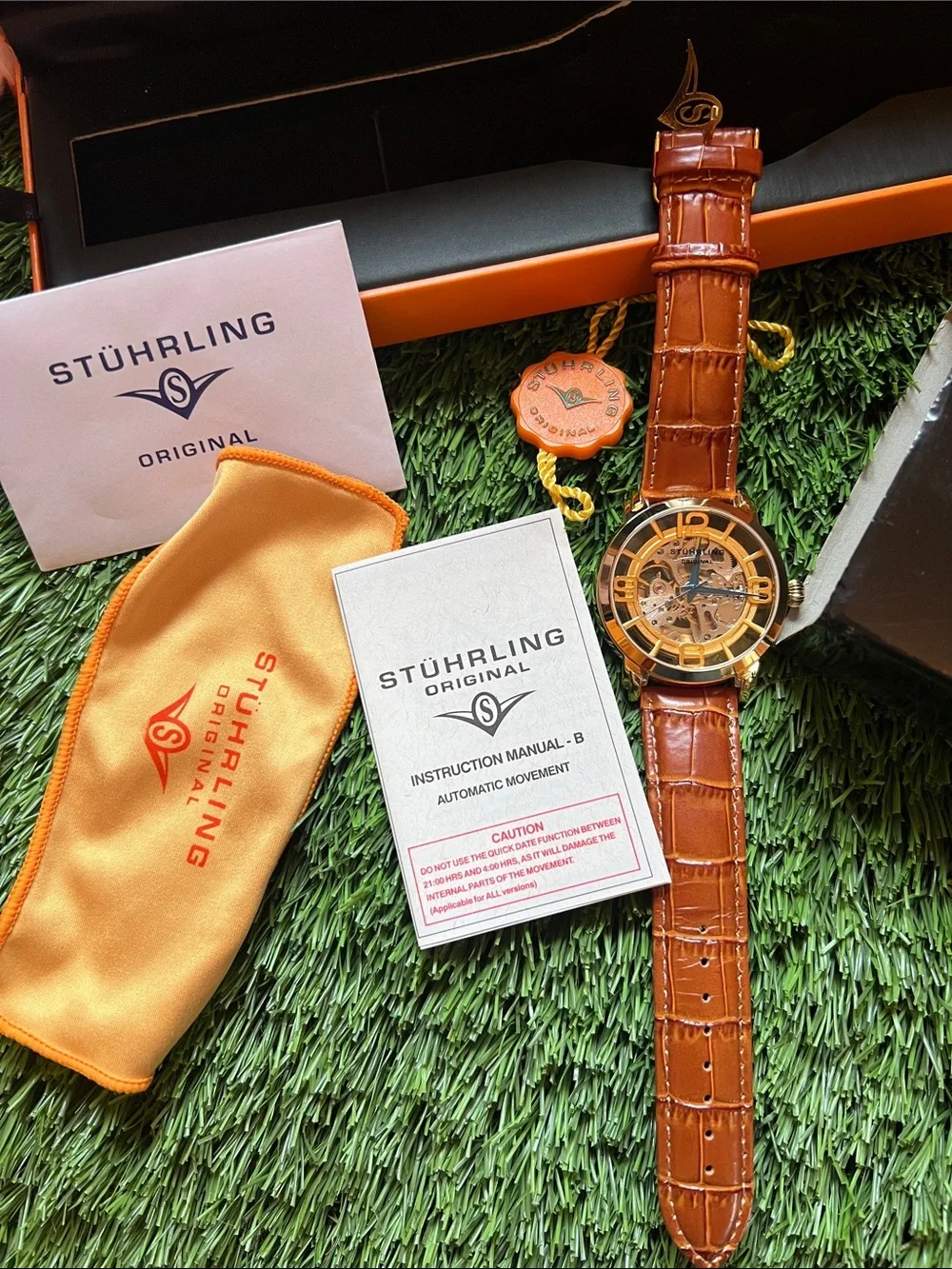 NWOT Stuhrling Leather Watch